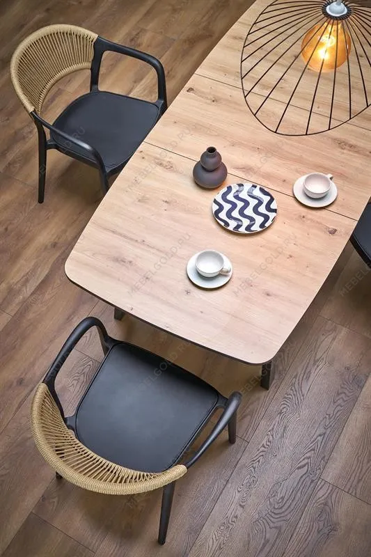 Стол обеденный Halmar BARRIL 130 (дуб артизан/черный) | изображение 11