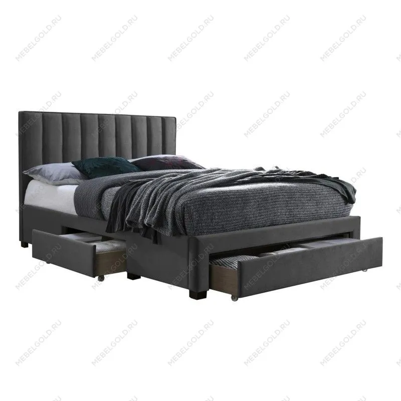 Кровать Halmar GRACE (серый) 160/200