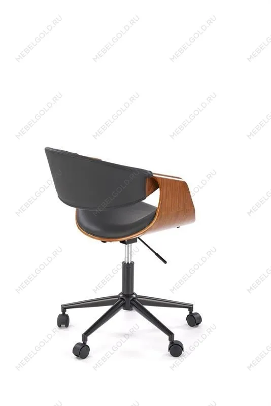 Кресло компьютерное Halmar BILBO (черный/орех) | изображение 4