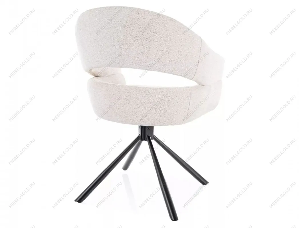 Стул кухонный Signal BORGO Raven 22 поворотный (светло-бежевый/черный) | изображение 2