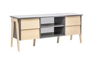 ТВ-тумба Сканди (Натуральное дерево/серый ясень)