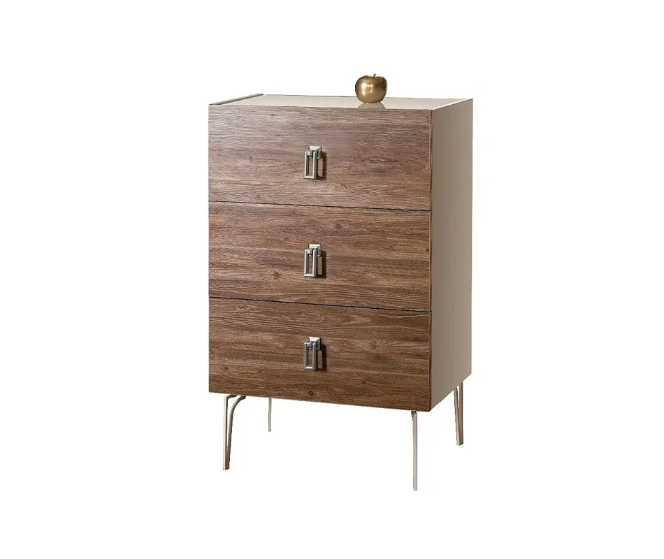 Комод Bogemia Wood Fa (Ваниль) (Lakobel/Хром) БМКМ-1(Wo)