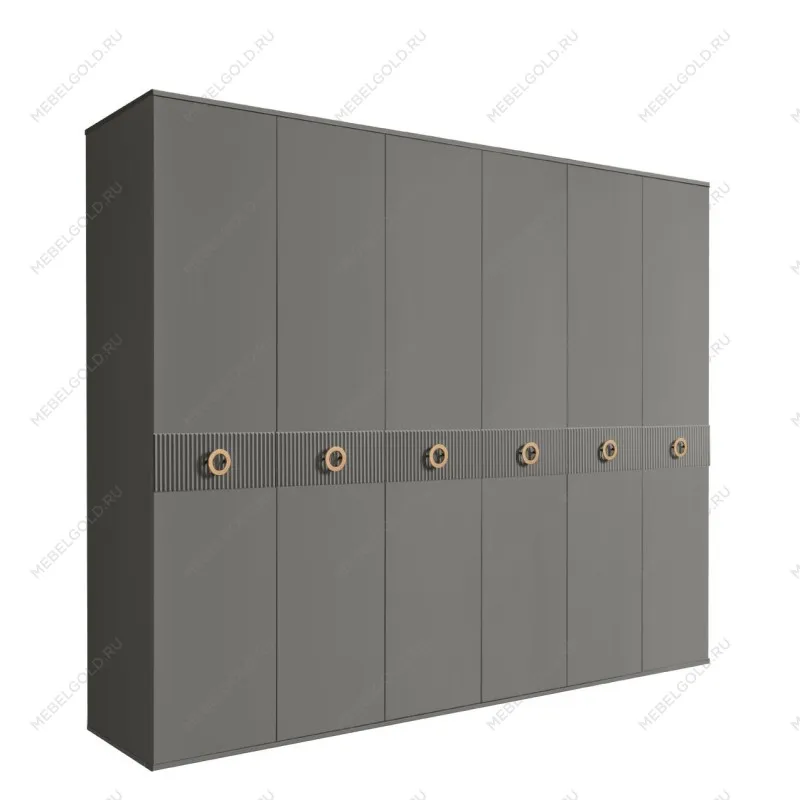 Шкаф 6-ти дв. Bogemia Fillini (Серый/Золото) БМШ2/6(Fi)