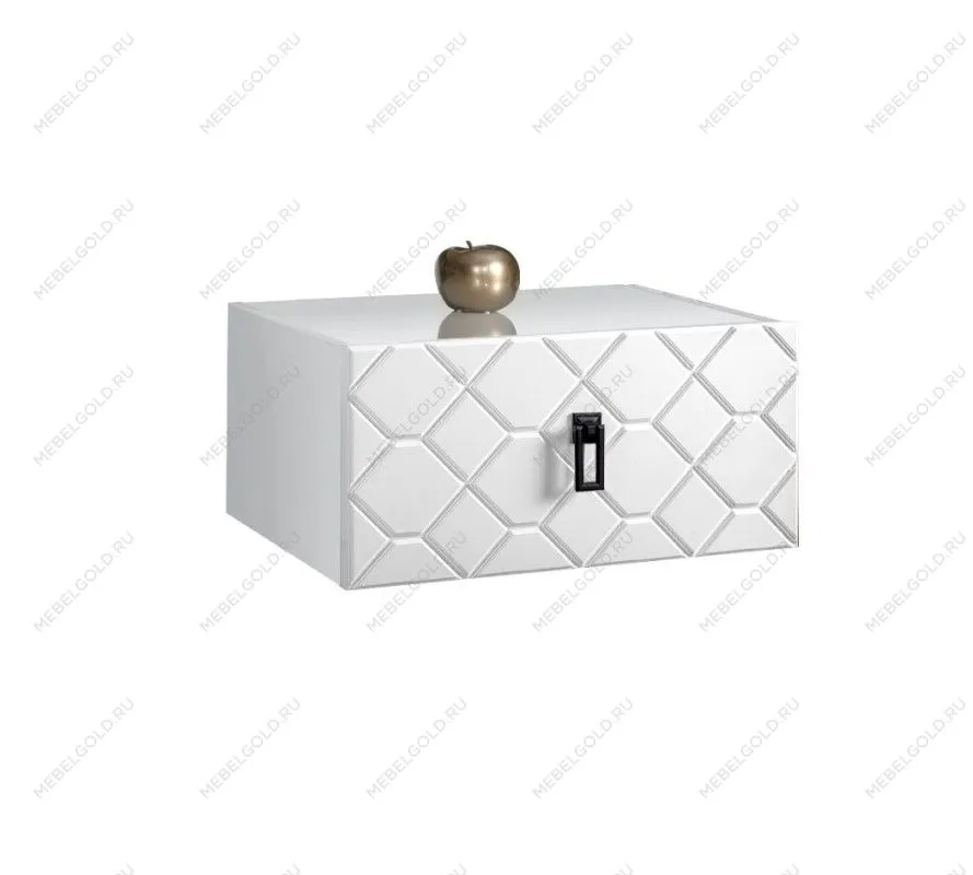 Тумба прикроватная Bogemia Fly Farfalle (Белый) (Lakobel/Черный) БМТП-1