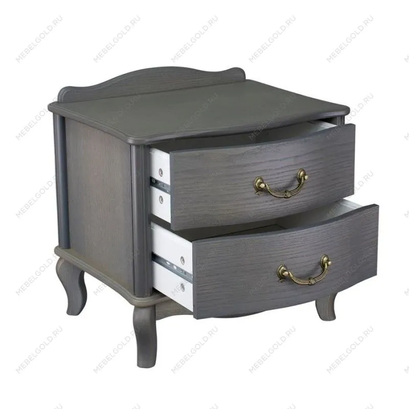 Прикроватная тумбочка Джульетта 2 ящика (Серый ясень) | изображение 2