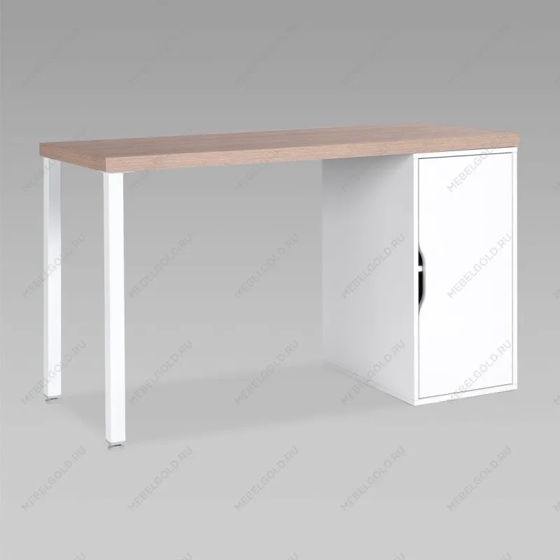 ИНГАР 2/ДВ/T стол письменный 140x75x55, дуб беленый/белый