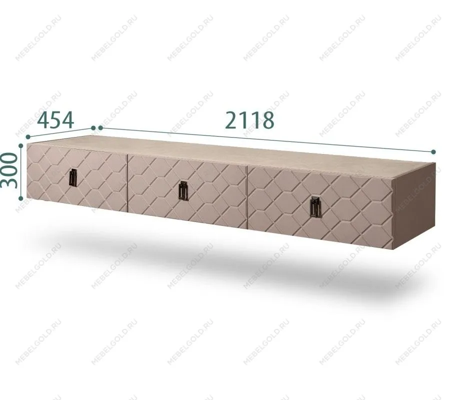Тумба телевизионная 2.1м Bogemia Fly Farfalle (Мокка) (Novabuk/Черный) БМТ-2