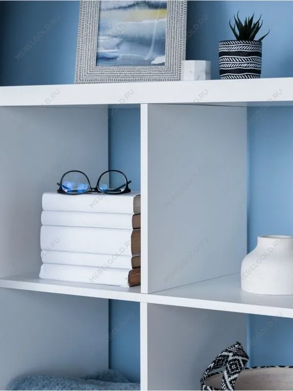 Стеллаж Фора, 4 полки, 77х77х38 см, белый | изображение 2