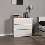 Комод Варма, 3 ящика, 80х78х40 см, эмаль белая | изображение 4