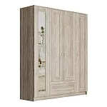 БРИМНЭС / СИРИУС Шкаф ИКЕА / IKEA комбинированный 4 двери и 1 ящик сонома (с 1 зеркалом) | изображение 1