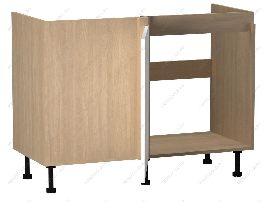 Стол под мойку угловой СМУ-120 правый, Женева (1154*534*870) Дуб Палермо/Белый матовый, 22415 | изображение 1