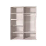 Шкаф 4-х дв. для платья и белья Диора слоновая кость/серебро ДШ2/4 | изображение 1