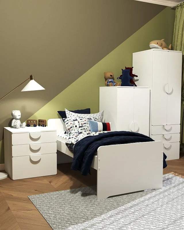 Комод Пикси, 3 ящика 60x57x60, белый (робкий подснежник) | изображение 12