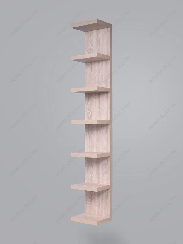 Полка настенная Фора, 30х189х27 см, дуб беленый | изображение 4