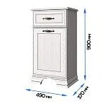 Центральный склад - Тумба Тиффани 1D1S вудлайн кремовый | изображение 2