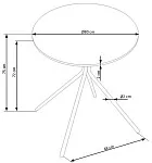 Стол обеденный Halmar FONDI (черный матовый) | изображение 4