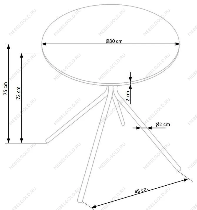 Стол обеденный Halmar FONDI (черный матовый) | изображение 4