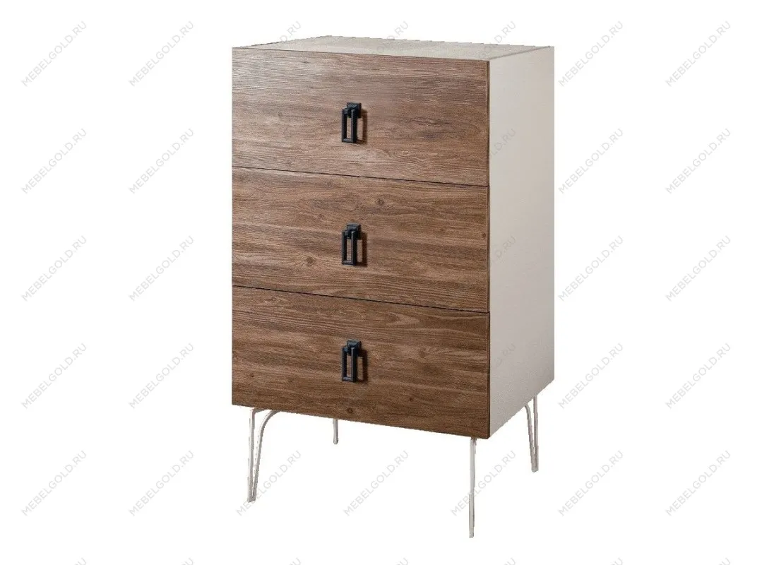 Комод Bogemia Wood Fa (Слоновая кость) (Lakobel/Черный) БМКМ-1(Wo)