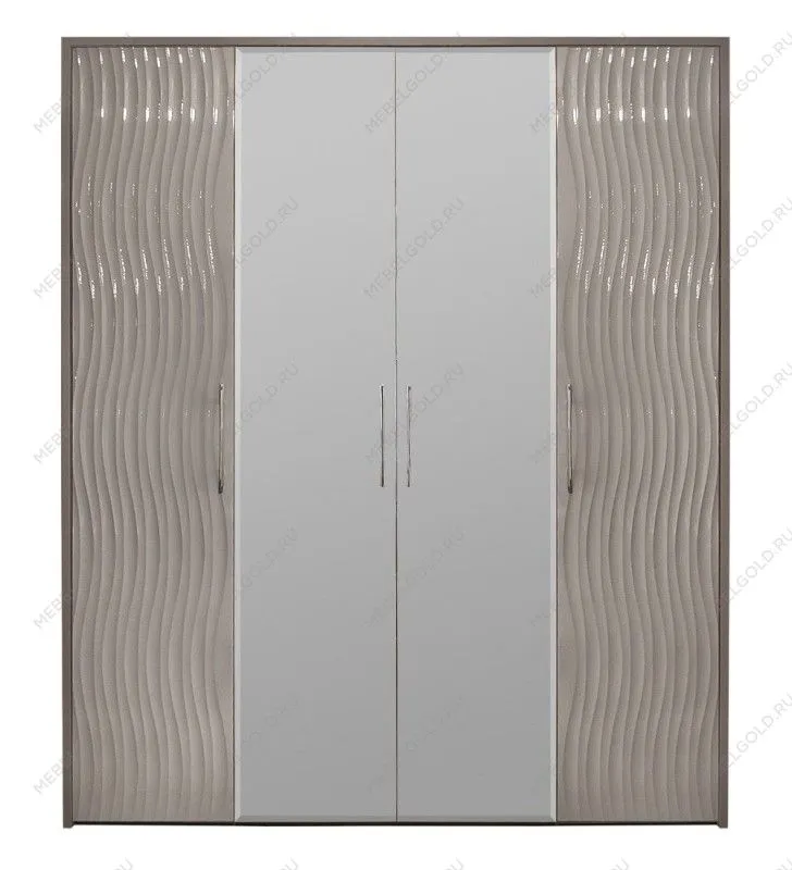 Шкаф Гравита 4-дверный серый камень глянец | изображение 1