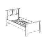 Кровать односпальная Сага, 90х200 см, серая/ясень | изображение 3