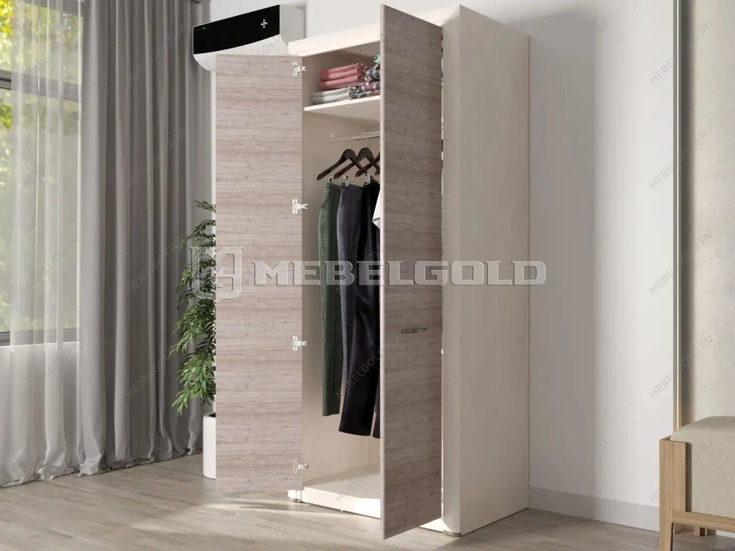 Шкаф 2-створчатый Оливия 2DG (без комплекта полок) | изображение 4