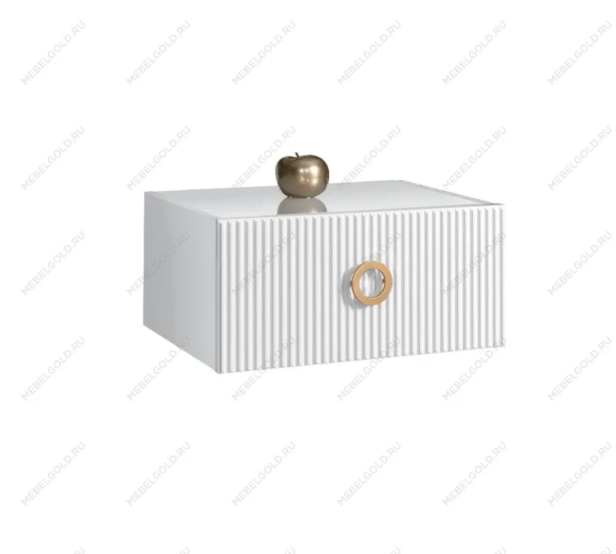 Тумба прикроватная Bogemia Fly Fillini (Белый) (Lakobel/Золото) БМТП-1