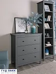 Комод Сага, 3 ящика, 92х100х51 см, серый | изображение 1