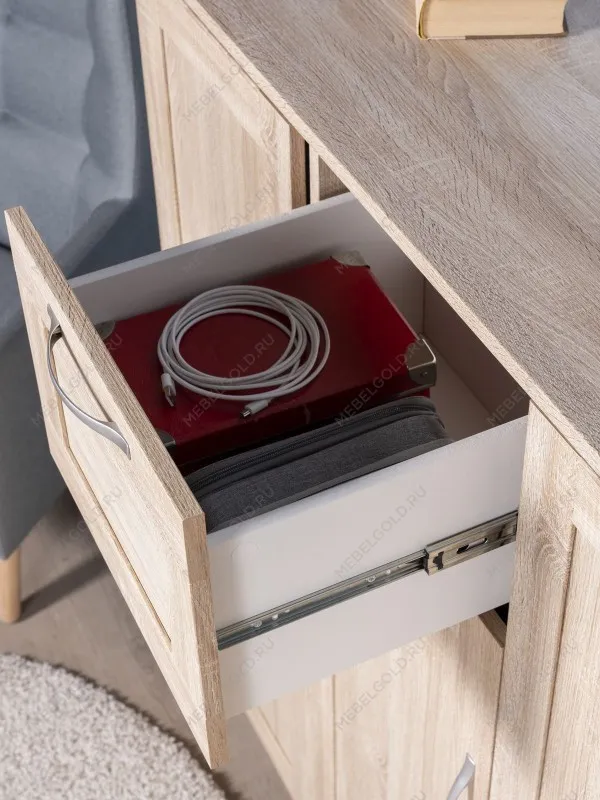 Тумба Сириус, 3 двери, 1 ящик, 117х41х124 см, дуб сонома | изображение 3