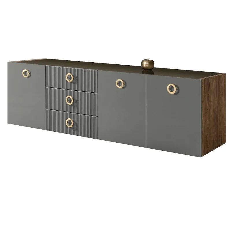 Комод 2.1м Bogemia Woodline Fly Fi (Серый) (Lakobel/Золото) БМКМ-5
