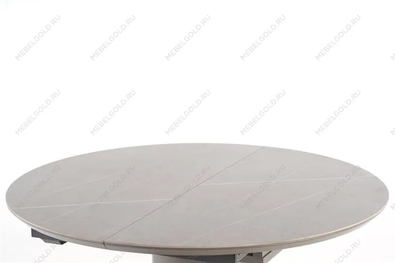 Стол обеденный Halmar MUSCAT 120 раскладной (серый мрамор/светло-серый/золотой) | изображение 1