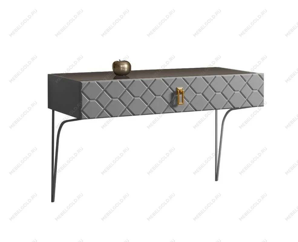 Стол туалетный (консоль) Bogemia Farfalle (Серый) (Lakobel/Золото) БМСТ-1(Fa)