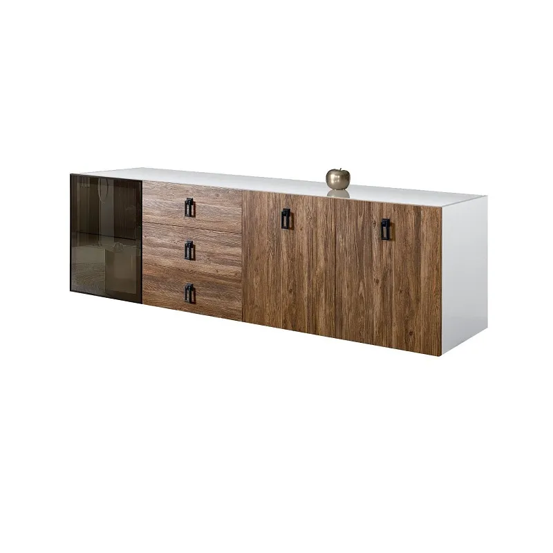 Комод 2.1м Bogemia Fly Wood Fa (Белый) (Lakobel/Черный) БМКМ-5[4]