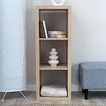 КАЛЛАКС / ФОРА Стеллаж ИКЕА / IKEA 3, с тремя открытыми ячейками, тамбурат, дуб беленый | изображение 4