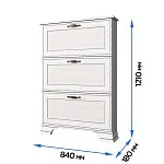 Обувница Тиффани 3D вудлайн кремовый | изображение 2