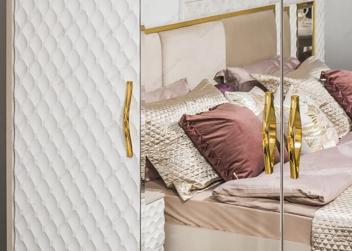 Шкаф Лара 4-дверный белый глянец | изображение 4