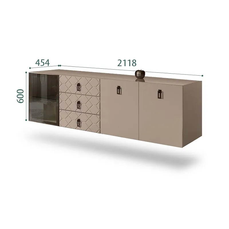 Комод 2.1м Bogemia Fly Farfalle (Мокка) (Lakobel/Черный) БМКМ-5[4]