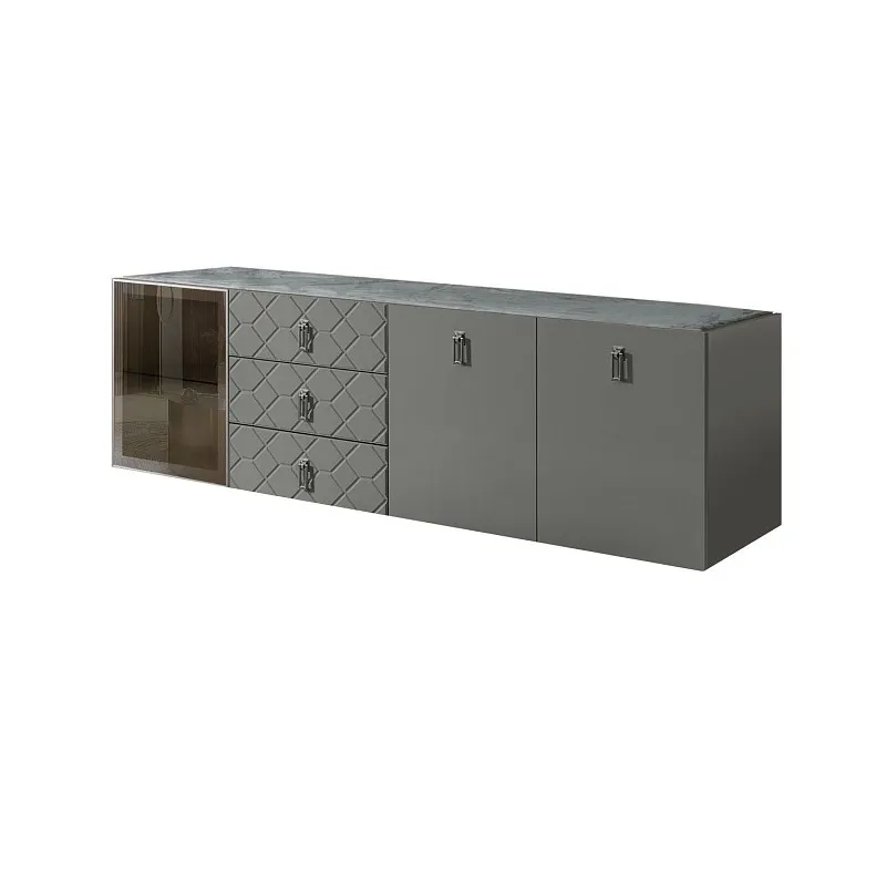 Комод 2.1м Bogemia Fly Farfalle (Серый) (Novabuk/Хром) БМКМ-5[4]