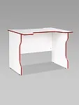 Стол компьютерный Вардиг, 100х75х82 см, белый/красный | изображение 11