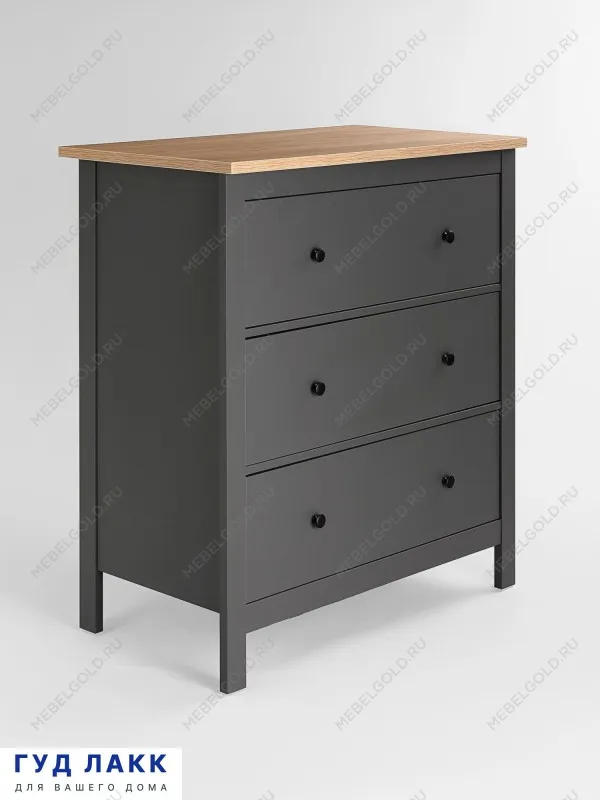 Комод Сага, 92х51х100 см, серый/ясень | изображение 6