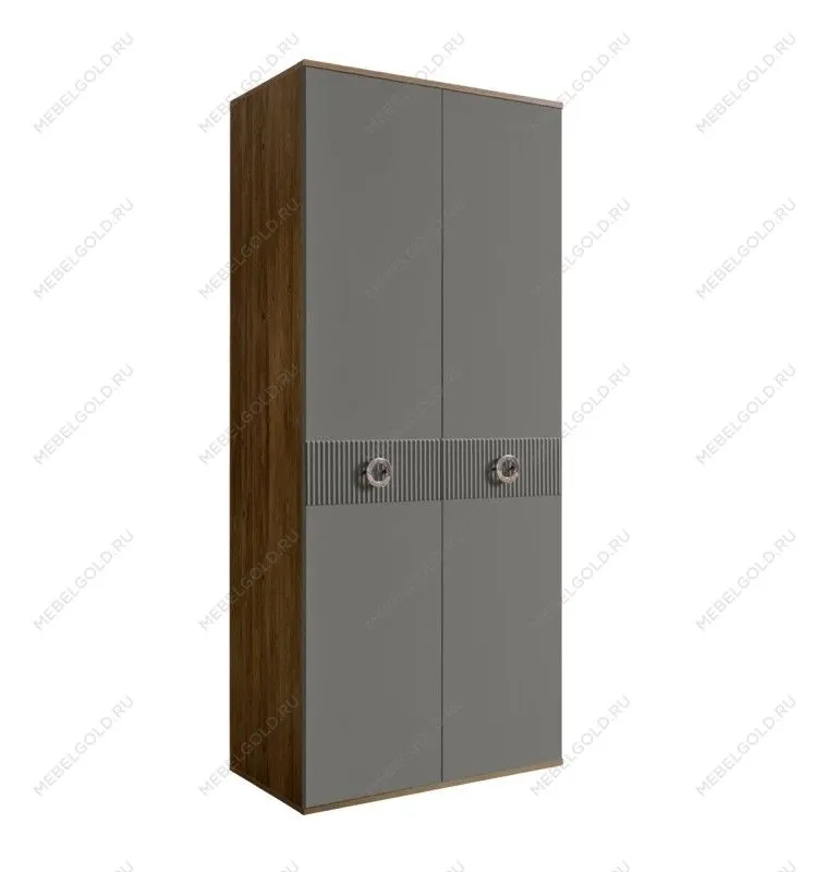 Шкаф 2-х дверный Bogemia Woodline Fi (Серый/Хром) БМШ2/2