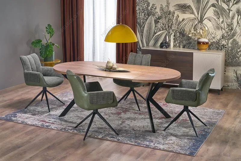 Стол обеденный Halmar PERONI раскладной (орех/черный) | изображение 14