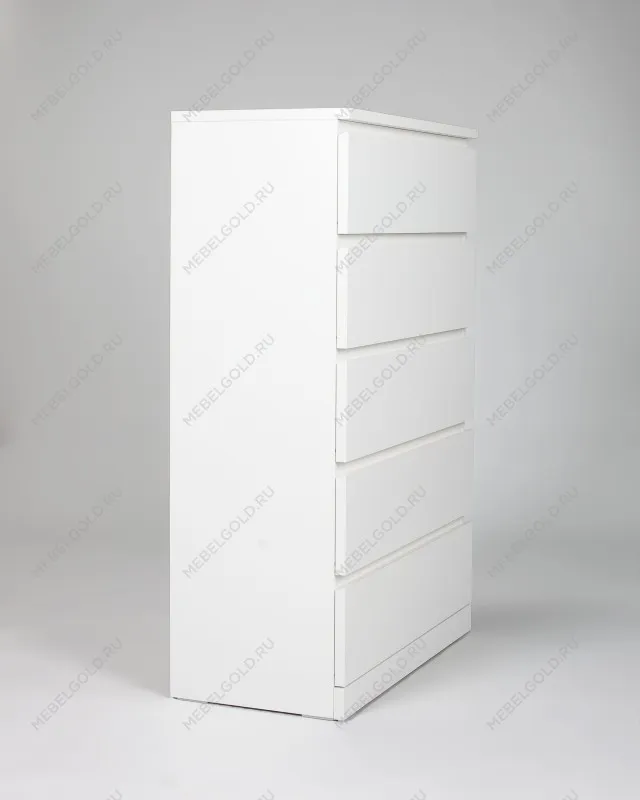 Комод ВАРМА, 5 ящиков, 80х123х40 см, эмаль белая | изображение 9