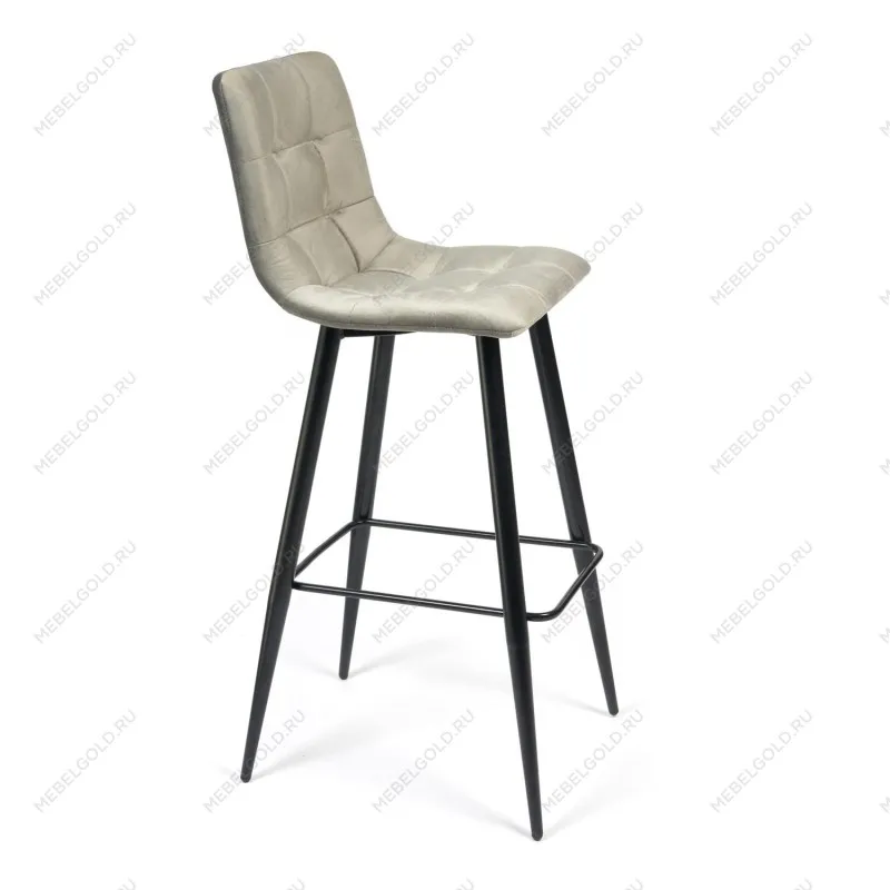 Стул барный CHILLY (mod.7095б) серый barkhat 26/черный | изображение 1