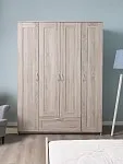 Шкаф Сириус, 4 двери и 1 ящик, 156х59х220 см, дуб сонома | изображение 4