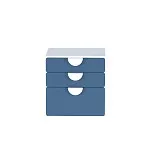 ПИКСИ комод 3 ящика 60x57x63, озорной василек | изображение 1