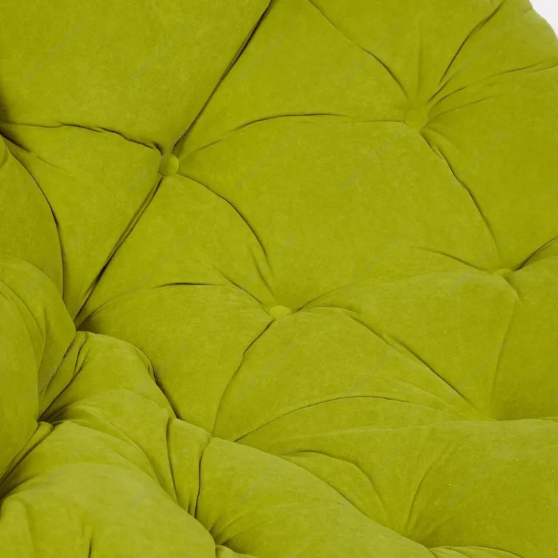 Кресло-качалка Papasan с подушкой Орех, флок олива | изображение 5