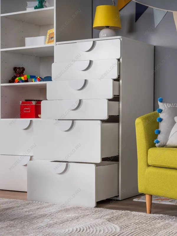 Комод Пикси, 6 ящиков 60x57x120, робкий подснежник | изображение 5