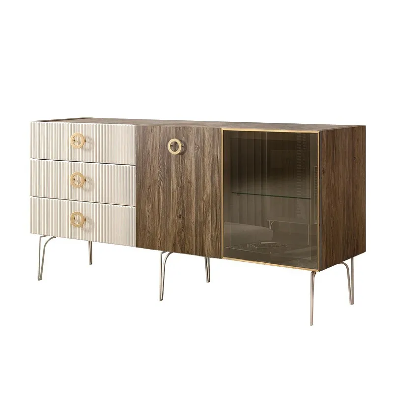 Комод 1.6м Bogemia Woodline Wood Fi (Слоновая кость) (Novabuk/Золото) БМКМ-4[5][10]