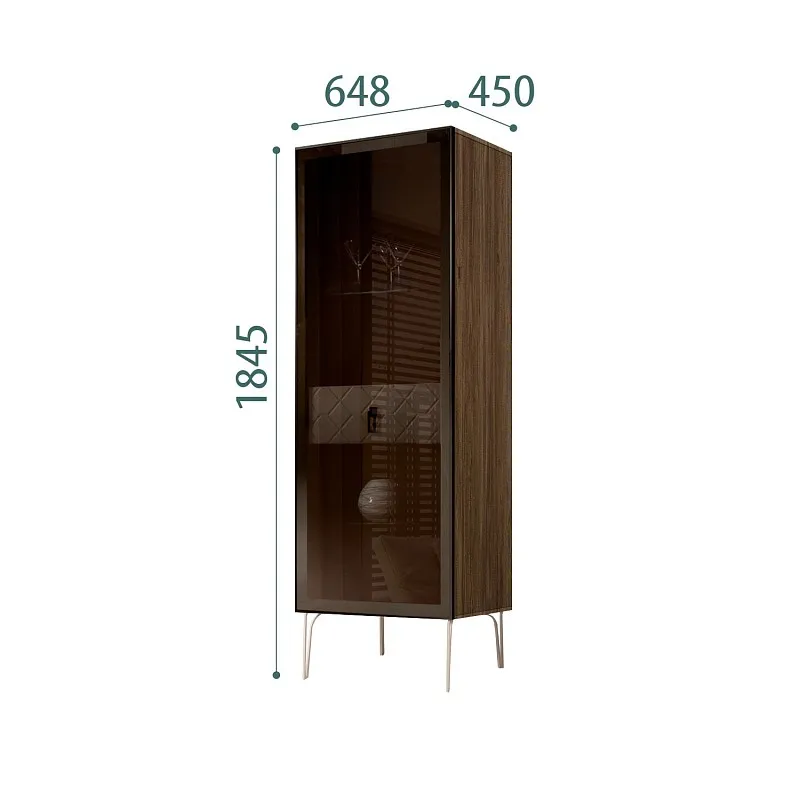 Витрина Bogemia Woodline Fa (Ваниль/Черный) БМВ1-1С