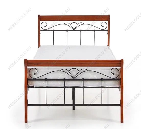 Кровать Halmar VERONICA 90 (черешня античная/черный) | изображение 1